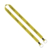 IMPORT Rush 3/4" Polyester 2-Ended Lanyard with Dual Silver Metal Crimp & Split-Ring - Yellow