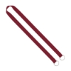 IMPORT Rush 3/4" Polyester 2-Ended Lanyard with Dual Sewn Silver Metal Split-Ring - Burgundy