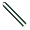 IMPORT Rush 3/4" Polyester 2-Ended Lanyard with Dual Sewn Silver Metal Split-Ring - Hunter Green