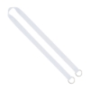 IMPORT Rush 3/4" Polyester 2-Ended Lanyard with Dual Sewn Silver Metal Split-Ring - White