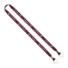 IMPORT Rush 5/8" Polyester 2-Ended Lanyard with Dual Silver Crimps & Split-Rings - Burgundy