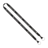 IMPORT Rush 5/8" Polyester 2-Ended Lanyard with Dual Silver Crimps & Split-Rings - Black