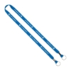 IMPORT Rush 5/8" Polyester 2-Ended Lanyard with Dual Silver Crimps & Split-Rings - Electric Blue