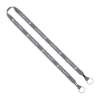 IMPORT Rush 5/8" Polyester 2-Ended Lanyard with Dual Silver Crimps & Split-Rings - Cool Gray 8