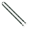 IMPORT Rush 5/8" Polyester 2-Ended Lanyard with Dual Silver Crimps & Split-Rings - Hunter Green