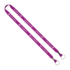 IMPORT Rush 5/8" Polyester 2-Ended Lanyard with Dual Silver Crimps & Split-Rings - Rhodamine Red C