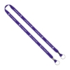 IMPORT Rush 5/8" Polyester 2-Ended Lanyard with Dual Silver Crimps & Split-Rings - Purple