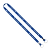 IMPORT Rush 5/8" Polyester 2-Ended Lanyard with Dual Silver Crimps & Split-Rings - Royal Blue