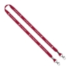 IMPORT Rush 5/8" Polyester 2-Ended Lanyard with Dual Silver Crimps & Split-Rings - Red