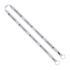 IMPORT Rush 5/8" Polyester 2-Ended Lanyard with Dual Silver Crimps & Split-Rings - White