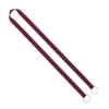 IMPORT Rush 5/8" Polyester 2-Ended Lanyard with Dual Sewn Silver Metal Split-Ring - Burgundy