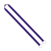 IMPORT Rush 5/8" Polyester 2-Ended Lanyard with Dual Sewn Silver Metal Split-Ring - Purple