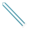 IMPORT Rush 5/8" Polyester 2-Ended Lanyard with Dual Sewn Silver Metal Split-Ring - Turquoise
