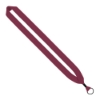 1" Cotton Lanyard with Metal Crimp & Metal Split-Ring - Burgundy