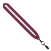 1" Cotton Lanyard with Metal Crimp & Metal Bulldog Clip - Burgundy