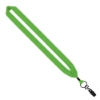 1" Cotton Lanyard with Metal Crimp & Metal Bulldog Clip - Lime Green
