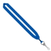 1" Cotton Lanyard with Metal Crimp & Metal Swivel Snap Hook - Electric Blue