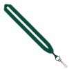 1" Cotton Lanyard with Metal Crimp & Metal Swivel Snap Hook - Forest Green