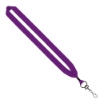 1" Cotton Lanyard with Metal Crimp & Metal Swivel Snap Hook - Purple