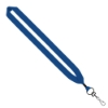 1" Cotton Lanyard with Metal Crimp & Metal Swivel Snap Hook - Royal Blue