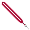 1" Cotton Lanyard with Metal Crimp & Metal Swivel Snap Hook - Red