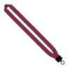 1" Cotton Lanyard with Plastic Clamshell & O-Ring - Burgundy