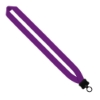 1" Cotton Lanyard with Plastic Clamshell & O-Ring - Purple