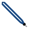 1" Cotton Lanyard with Plastic Clamshell & Swivel Snap Hook - Royal Blue