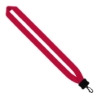 1" Cotton Lanyard with Plastic Clamshell & Swivel Snap Hook - Red
