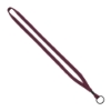 1/2" Cotton Lanyard with Metal Crimp & Split-Ring - Burgundy