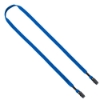 1/2" Cotton Double Bulldog Clip Lanyard - Electric Blue