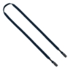 1/2" Cotton Double Bulldog Clip Lanyard - Navy