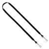 1/2" Cotton Double Swivel Hook Lanyard - Black