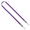 1/2" Cotton Double Swivel Hook Lanyard - Purple