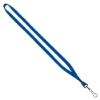 1/2" Cotton Lanyard with Metal Crimp & Swivel Snap Hook - Electric Blue