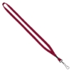 1/2" Cotton Lanyard with Metal Crimp & Swivel Snap Hook - Red