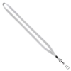1/2" Cotton Lanyard with Metal Crimp & Swivel Snap Hook - White