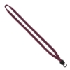1/2" Cotton Lanyard with Plastic Clamshell & O-Ring - Burgundy