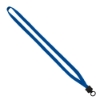 1/2" Cotton Lanyard with Plastic Clamshell & O-Ring - Electric Blue