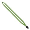 1/2" Cotton Lanyard with Plastic Clamshell & O-Ring - Lime Green