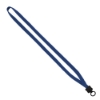 1/2" Cotton Lanyard with Plastic Clamshell & O-Ring - Royal Blue