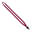 1/2" Cotton Lanyard with Plastic Clamshell & O-Ring - Red