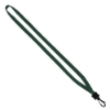 1/2" Cotton Lanyard with Plastic Clamshell & Swivel Snap Hook - Forest Green