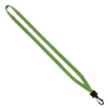1/2" Cotton Lanyard with Plastic Clamshell & Swivel Snap Hook - Lime Green