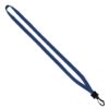 1/2" Cotton Lanyard with Plastic Clamshell & Swivel Snap Hook - Royal Blue