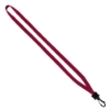 1/2" Cotton Lanyard with Plastic Clamshell & Swivel Snap Hook - Red