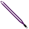 1/2" Cotton Lanyard with Plastic Snap-Buckle Release & O-Ring - Purple