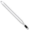 1/2" Cotton Lanyard with Plastic Snap-Buckle Release & O-Ring - White