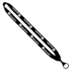 3/4" Cotton Lanyard with Metal Crimp & Split-Ring - Black