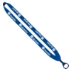 3/4" Cotton Lanyard with Metal Crimp & Split-Ring - Electric Blue